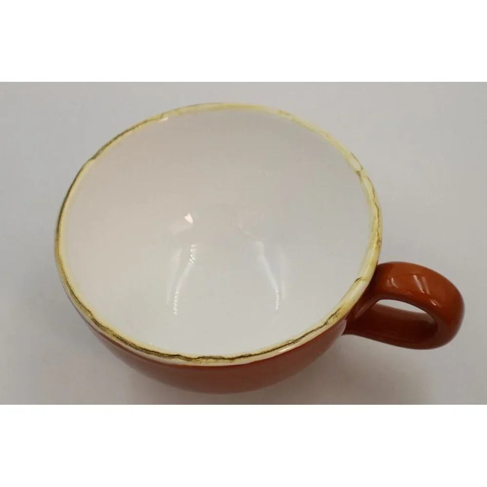 Sur La Table Burnt Orange Ceramic Coffee Tea Soup Mug Cup Made In Italy